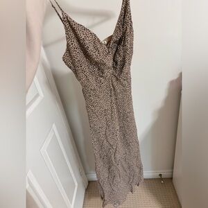 Abercrombie leopard printed maxi dress in medium
